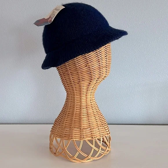 Vintage Navy Blue Wool Hat - Picture 2 of 11